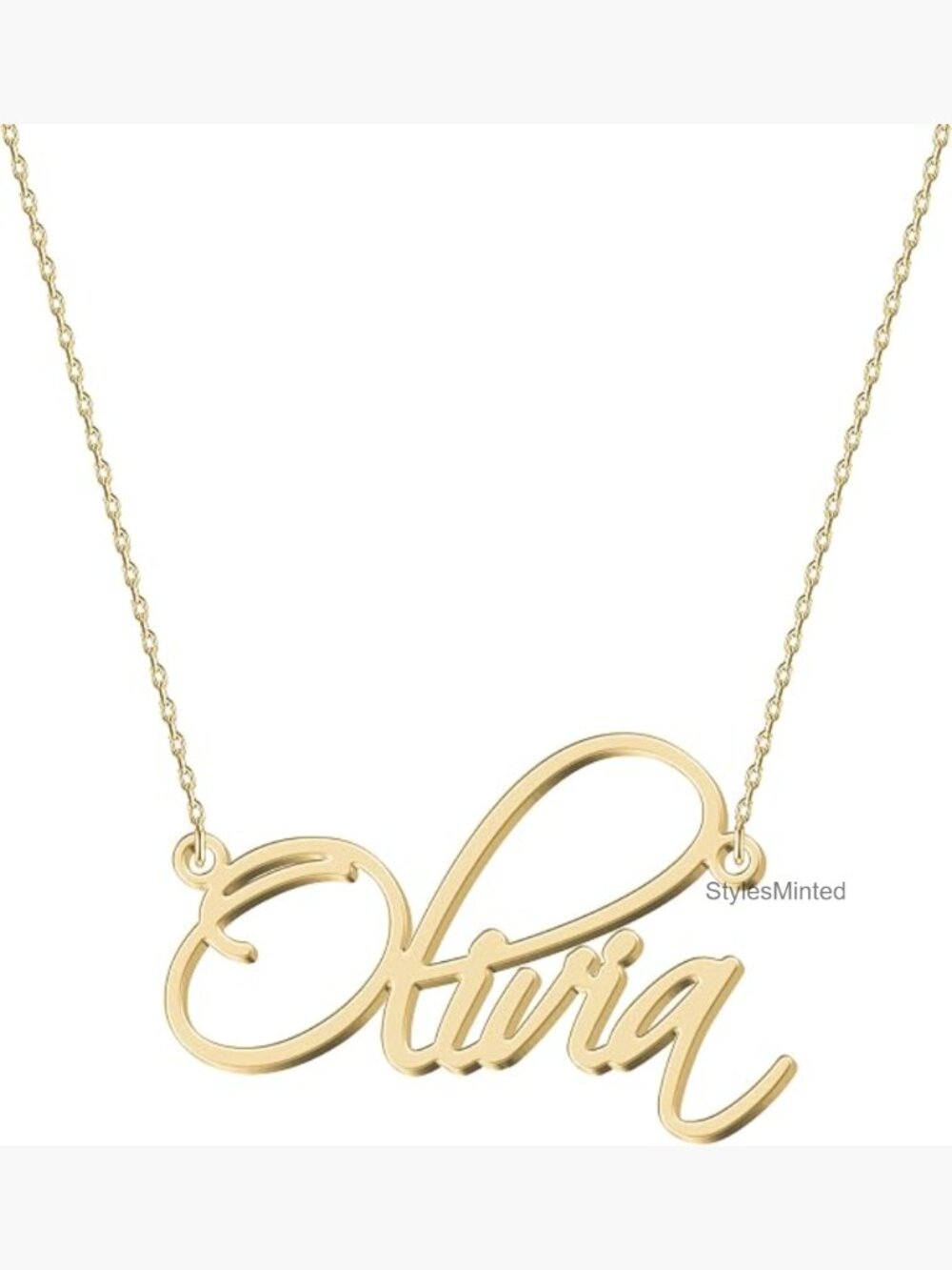 Personalized Name Necklace Custom 14 Fonts Adjustable Chain